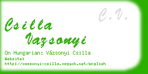 csilla vazsonyi business card