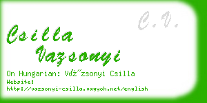 csilla vazsonyi business card